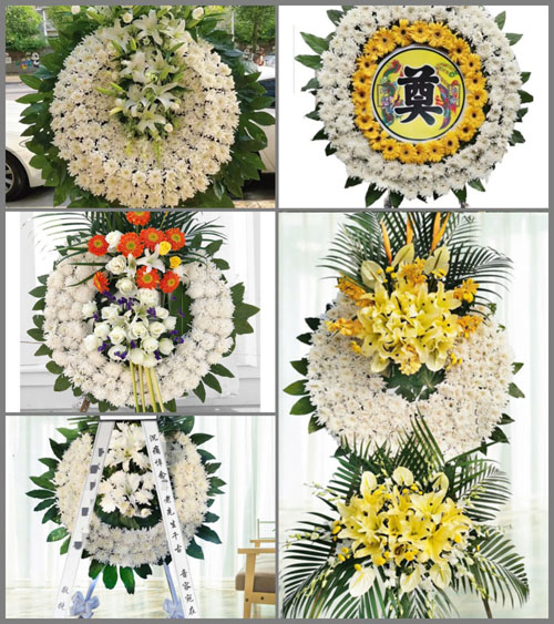 山东青岛莱西市夏格庄镇大宅科村花圈速递
